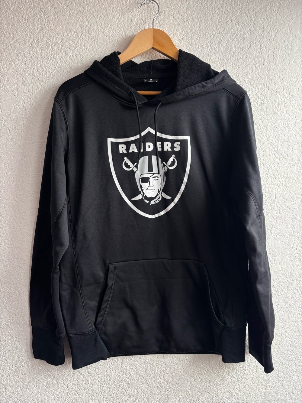 Nike Dri Fit Mens Hoodie Pullover Sweatshirt Black Size Medium Mens Raiders NFL